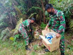 Satgas Pamtas Yonif 642 Sita Dus Puluhan Jenis Obat Ilegal