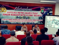 Kapolres Jakpus Dampingi Kasat Binmas Kunjungi Hotel dan Chief Security