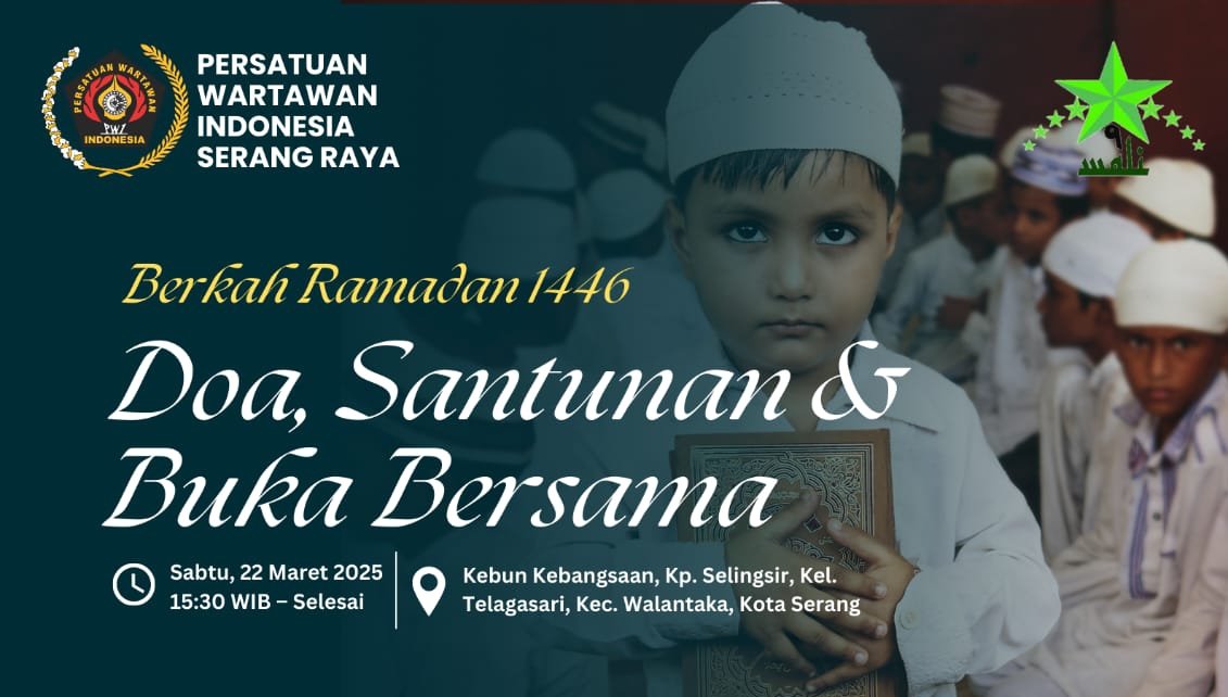 PWI Serang Raya Gelar Doa Bersama dan Santunan Yatim di Pekan Akhir Ramadan