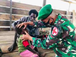Satgas Yonif 125 Peduli Warga Rawa Biru dengan Layanan Kesehatan Keliling