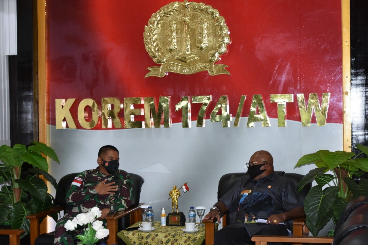 Danrem 174 Merauke Pimpin Rapat Pencegahan Covid-19 untuk Serpas Satgas Pamtas RI-PNG
