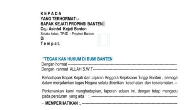 TP4D Banten Diminta Periksa Pokja ULP Serang Diduga Kolusi dan Nepotisme