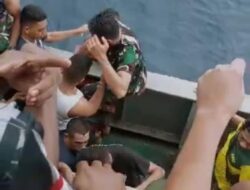 Prajurit Yonif 734/SNS Selamatkan Warga dari Percobaan Bunuh Diri di Tengah Laut