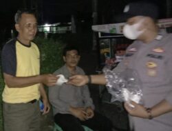 Polsek Cipocok Jaya Polres Serang Kota Intensifkan Patroli Sambali Bagikan Masker