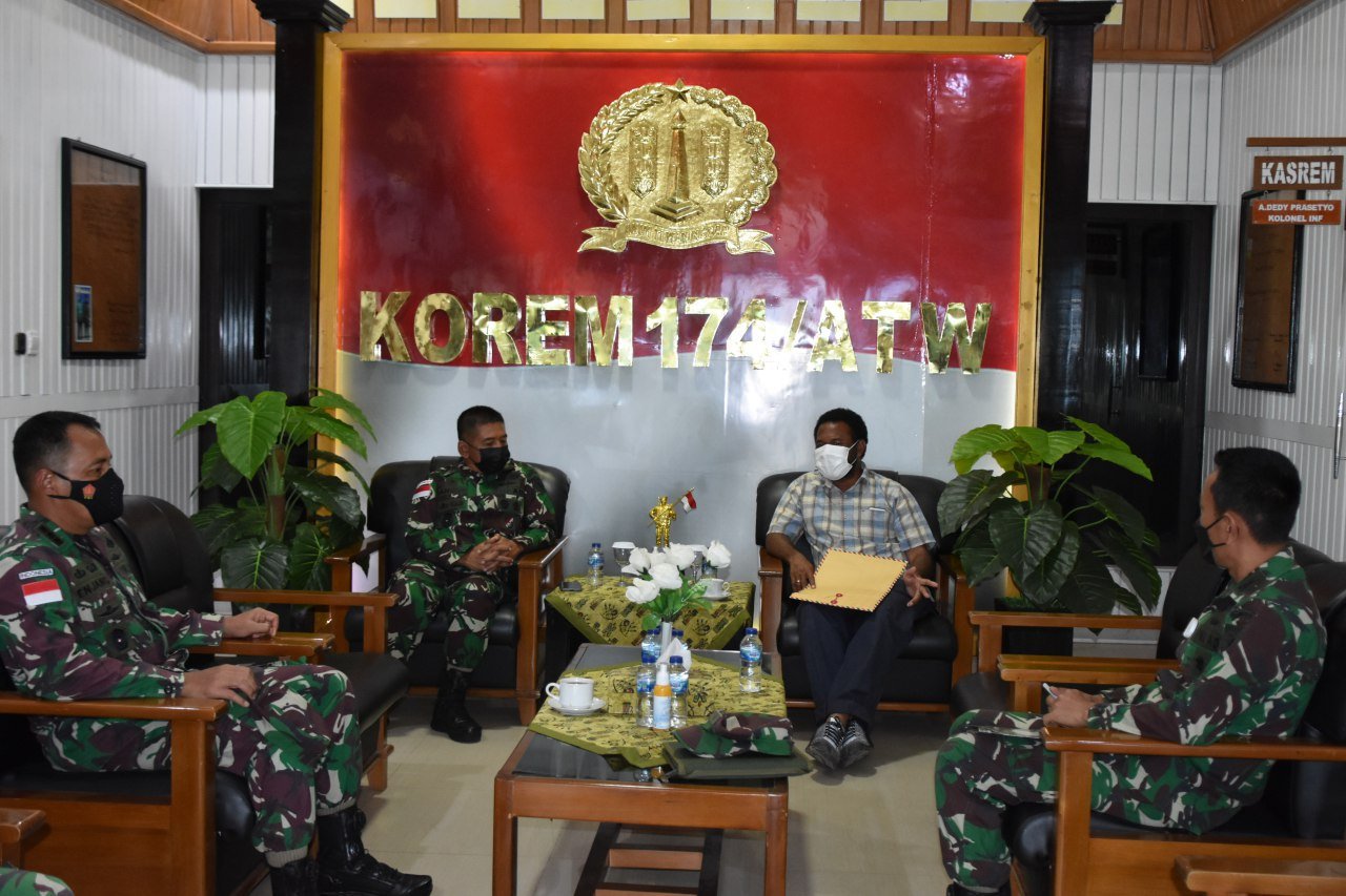 Danrem 174 Merauke Terima Kunjungan Bupati Mappi