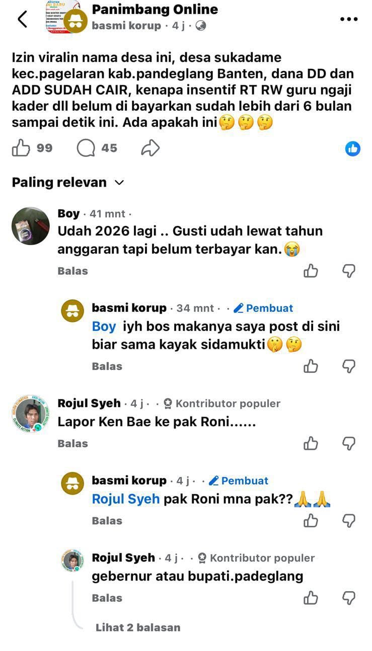 Dana Desa Cair Tapi Insentif Macet, Apa yang Terjadi di Desa Sukadame