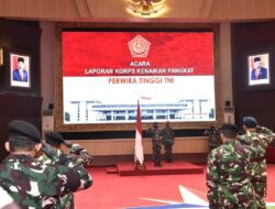 Panglima TNI Terima Laporan Kenaikan Pangkat 22 Perwira Tinggi