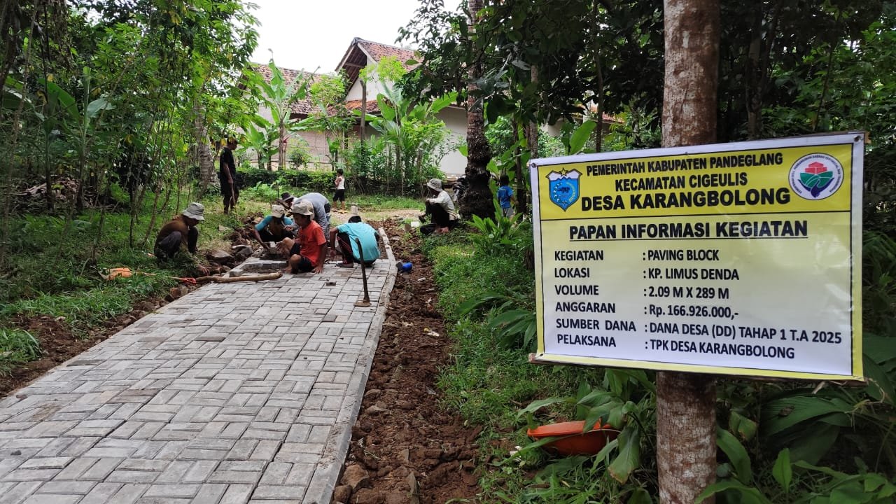 Pemdes Karangbolong Bangun Paving Block DD Tahap 1 2025, Warga Beri Apresiasi