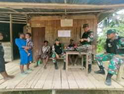 Satgas Yonif 126/KC Layani Kesehatan Door to Door Warga Papua