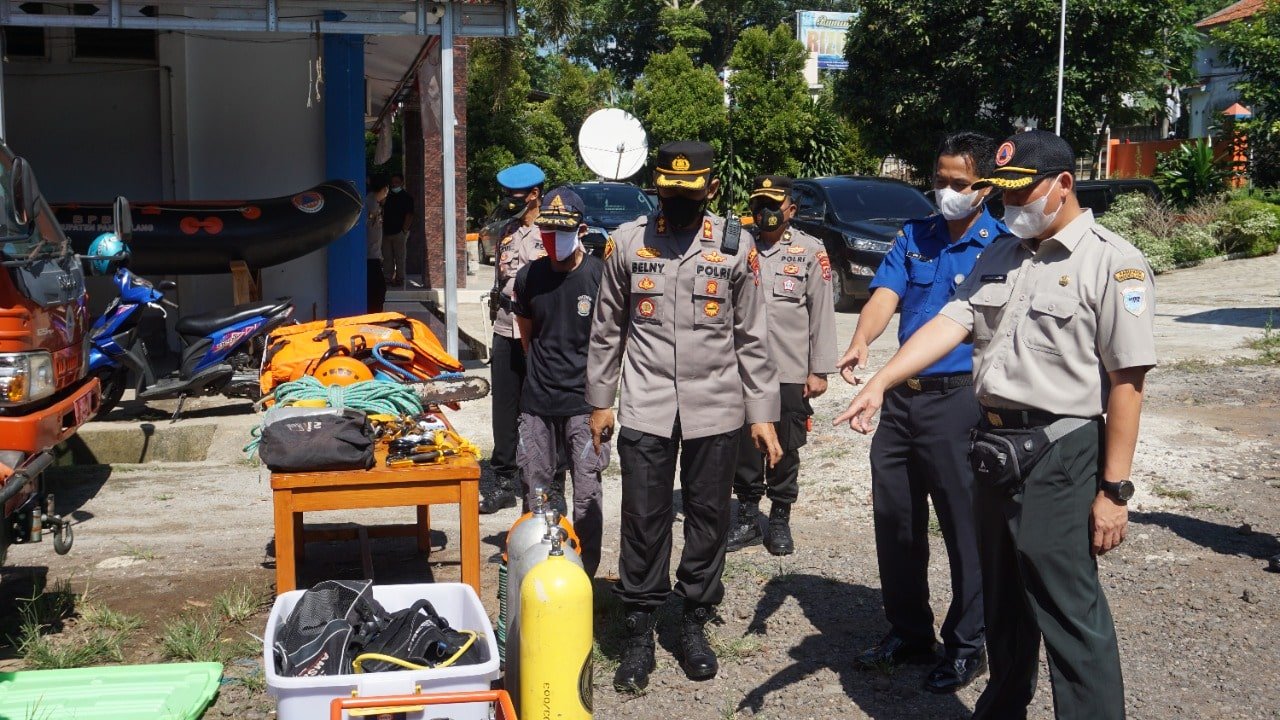 Kapolres Pandeglang Cek Kesiapan BPBD Hadapi Bencana