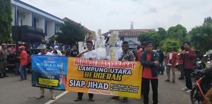 Aliansi Masyarakat Lampura Gelar Aksi Boikot Produk Prancis