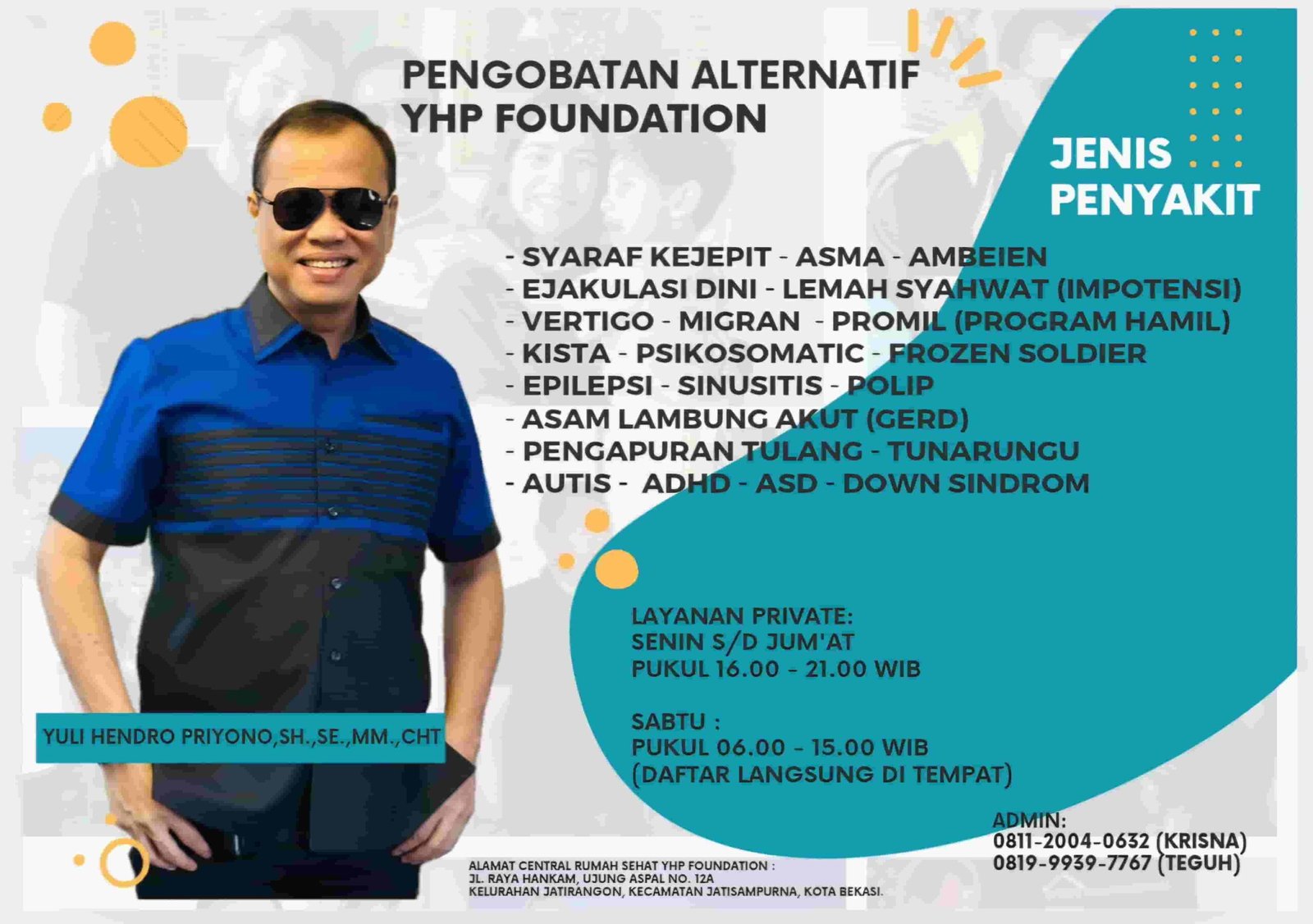 Yuli Hendro Priyono Ahli Obati Autis dan Syaraf Kejepit, Ini Informasinya