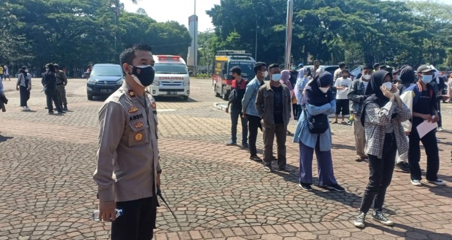 Polres Serang Kota Awasi Gerai Vaksinasi Presisi dan Himbau Prokes