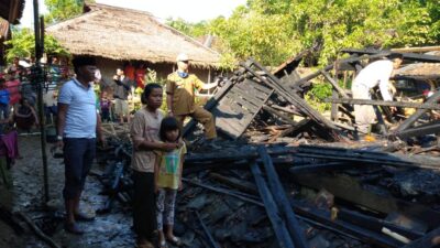 Korsleting Listrik Bikin Rumah Warga Banjarsari Habis Terbakar