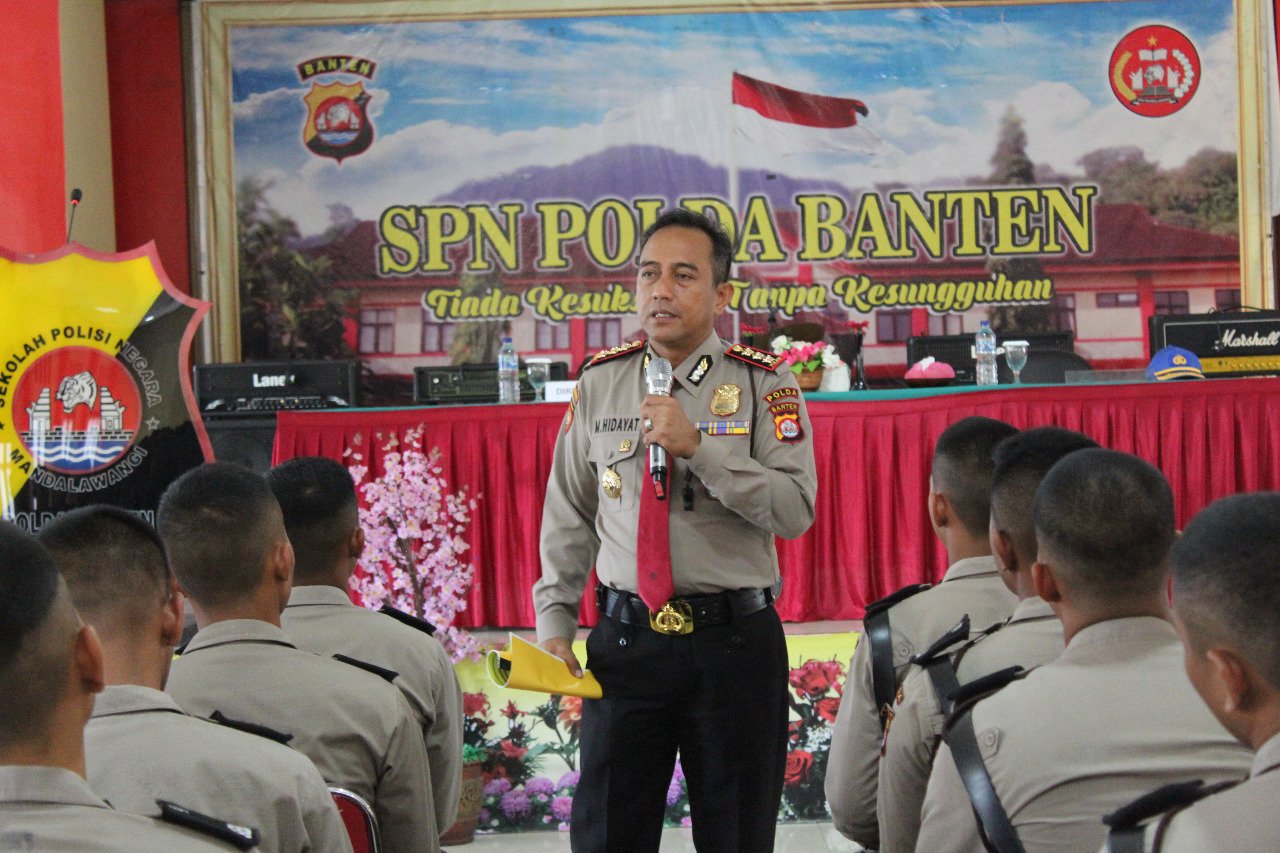 Dirpamobvit Polda Banten Sosialisasikan Tugas Pam VIP dan Polisi Pariwisata ke Siswa SPN