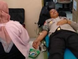 Kabagops Polres Serang Kota Monitor Vaksinasi Presisi dan Donor Darah