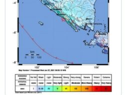 Gempa 5,4 Guncang Pesisir Barat Lampung