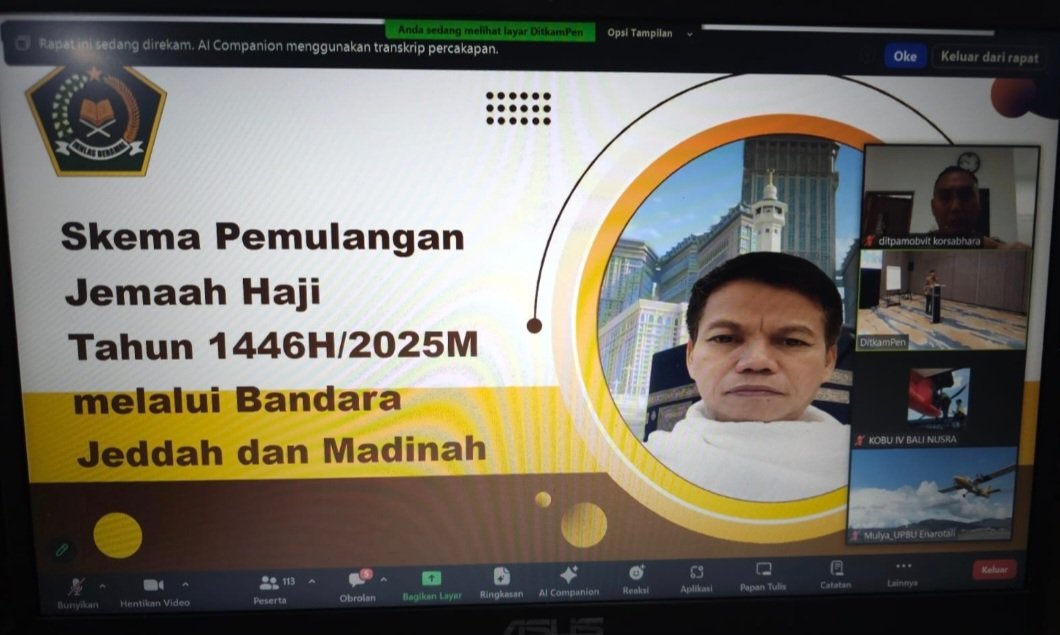 Baharkam Polri dan Dirjen Hubud Sinergi Amankan Haji 2025 Lewat Rapat Virtual