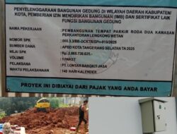 Kontraktor Proyek Parkir Motor di Lengkong Wetan Diduga Pakai Listrik Dikbud Tangsel