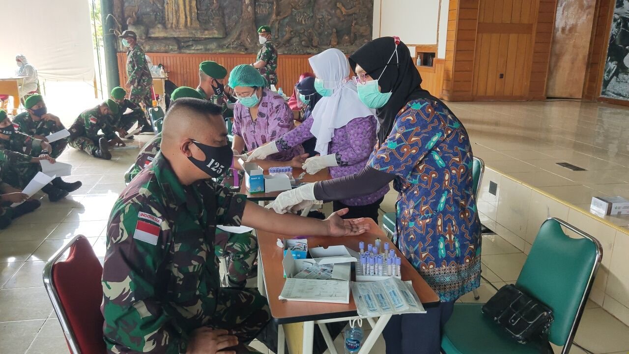 Personel Satgas Yonif 125/Simbisa Purna Tugas Jalani Pemeriksaan Kesehatan