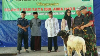 Korem 064/MY Serahkan Hewan Kurban dengan Tema Kepedulian Sosial