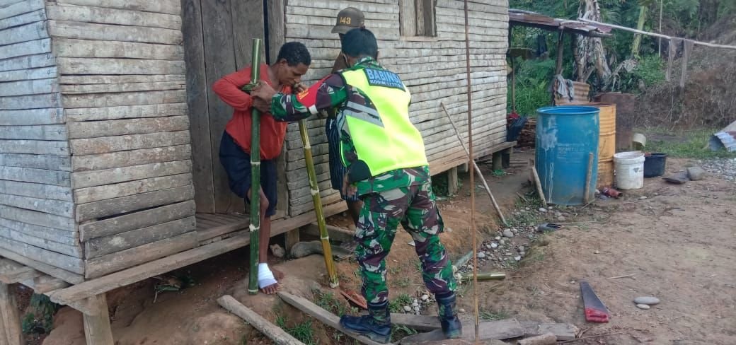 Babinsa Kodim Boven Digoel Ajak Warga Jaga Kamtibmas dan Waspada Bencana