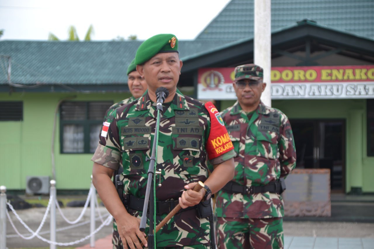 Danrem 174/ATW Pimpin Upacara Serah Terima Satgas Pam Obvitnas Freeport