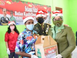 Danrem Merauke Kunjungi Anak Panti di Bulan Kasih Natal, Bagikan Bingkisan