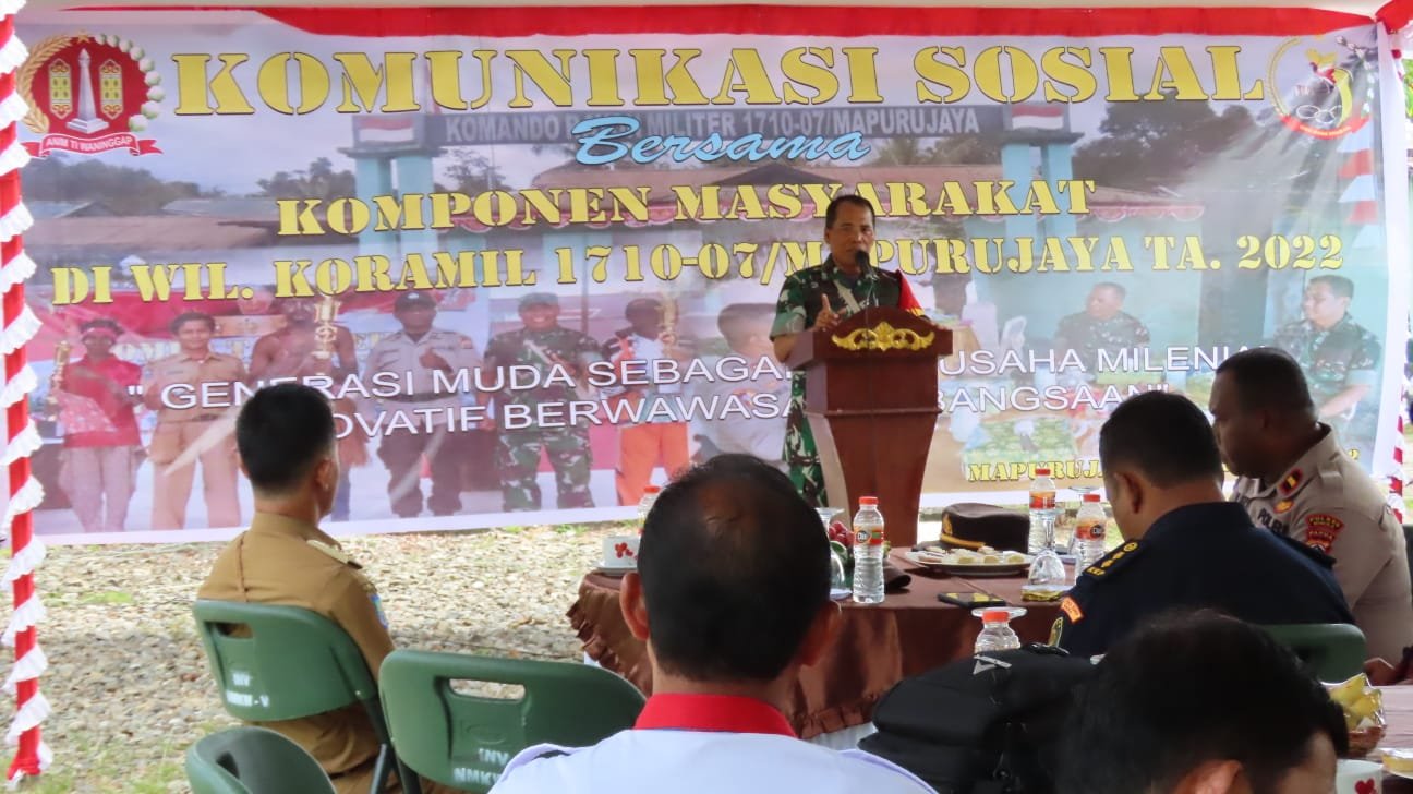 Koramil Mapurujaya Pererat Silaturahmi dengan Komsos Bersama Masyarakat