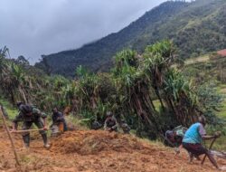Yonif Raider 321 Kostrad Olah Lahan Perkebunan Bersama Rakyat Tingkatkan Ekonomi