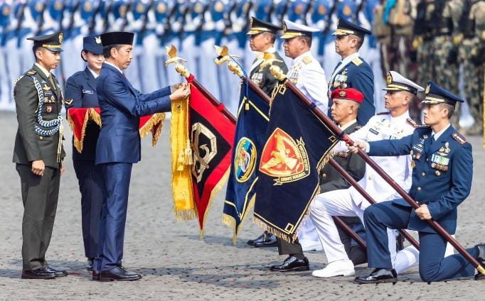 Kopassus Grup 1 Terima Tanda Kehormatan Samkarya Nugraha dari Presiden
