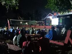 Warga Pedalaman Papua Antusias Nobar Bareng Satgas Batalyon Infanteri 411 Kostrad