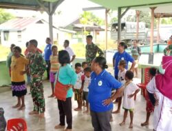 Peduli Kesehatan, Satgas Yonif 126/KC Gelar Senam dan Pengobatan Gratis