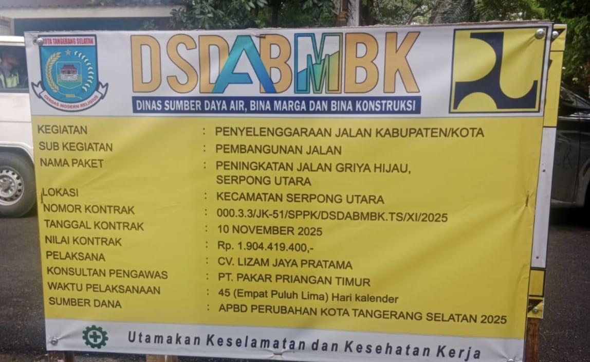 Indikasi Proyek Asal Jadi di Griya Hijau, Dugaan Korupsi di Dinas SDABMBK Tangsel