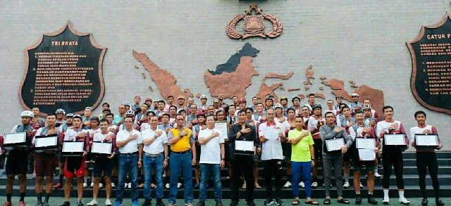 64 Peserta Tim Gowes Presisi Khatulistiwa Tiba di Akpol Semarang