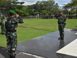 Kasrem 174/ATW Pimpin Upacara Serah Terima Satgas Pamtas Yonif 125/Simbisa