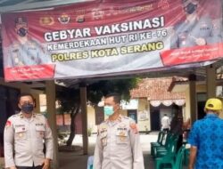 Kabagops Polres Serang Monitoring Vaksinasi Presisi dan Himbau Prokes