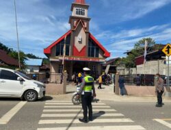 Satlantas Polres Morowali Utara Amankan Natal dan Tahun Baru 2022