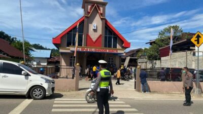 Satlantas Polres Morowali Utara Amankan Natal dan Tahun Baru 2022