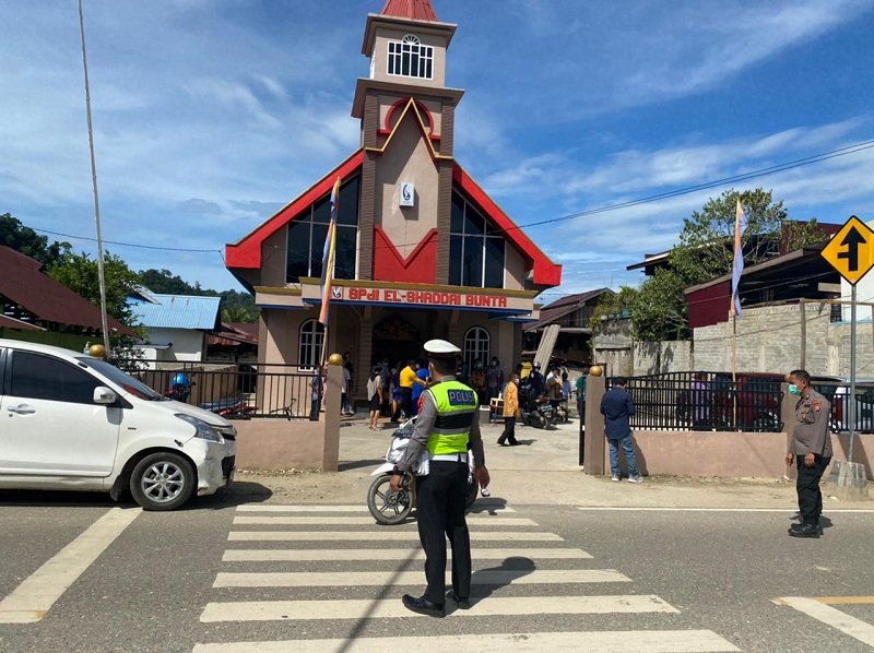 Satlantas Polres Morowali Utara Amankan Natal dan Tahun Baru 2022