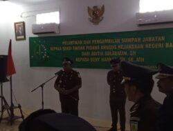 Kejari Bangka Lantik Benny Harkat Sebagai Kasi Pidsus