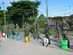 Korem 174/ATW Semprot Disinfektan untuk Lindungi Prajurit dan Keluarga dari Covid-19