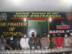 Satgas Pamtas Yonif 642/Kapuas Amankan 42 Ribu Kilogram Narkoba di Jalur Ilegal