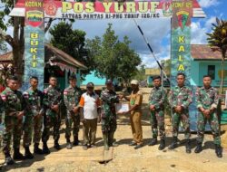 Penghargaan Kepala Distrik Yaffi untuk Satgas Yonif 126/KC Usai Penugasan