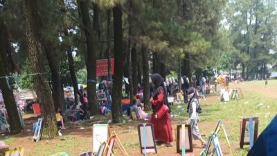 Pengunjung Padati Pasar Kaget Taman Pinus Billabong Banyak Tanpa Masker