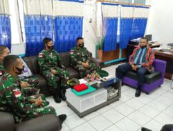 Perkuat Persaudaraan, Satgas Yonif MR 413 Kunjungi Sinode GKI Papua