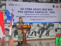Danrem 174/ATW Coba Akses WiFi Gratis di Pos Satgas Pamtas RI-PNG
