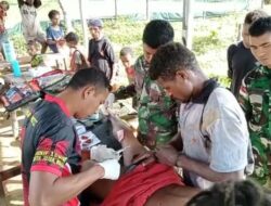 Warga Luka Diserang Babi Hutan Satgas Yonif 126 KC Berikan Pertolongan