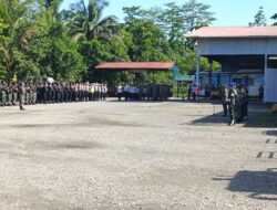 Dandim 1710/Mimika Dampingi Kasrem Apel Gelar Pasukan untuk Kunjungan Wapres RI