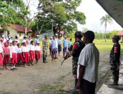 Yonif 143/TWEJ Tanamkan Semangat Kebersamaan di Wilayah Perbatasan